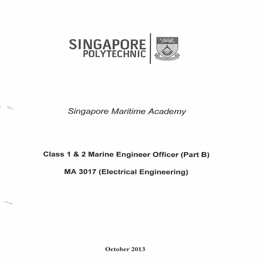 Singapore poly MPA MA 3017 Electrical Engineering